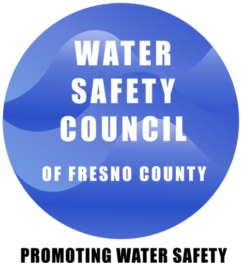Water safety council inside a blue circle