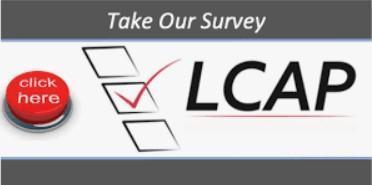 Take our survey LCAP with a red click here button and red check mark
